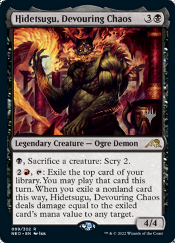 Hidetsugu, Devouring Chaos (Promo Pack) [Kamigawa: Neon Dynasty Promos] | Rock City Comics