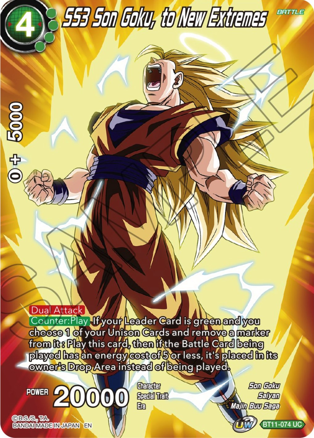 SS3 Son Goku, to New Extremes (BT11-074) [Theme Selection: History of Son Goku] | Rock City Comics