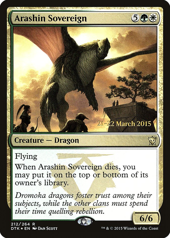 Arashin Sovereign  [Dragons of Tarkir Prerelease Promos] | Rock City Comics