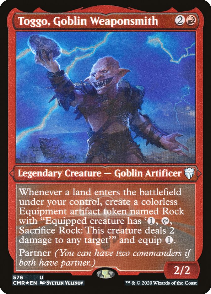 Toggo, Goblin Weaponsmith (Etched) [Commander Legends] | Rock City Comics