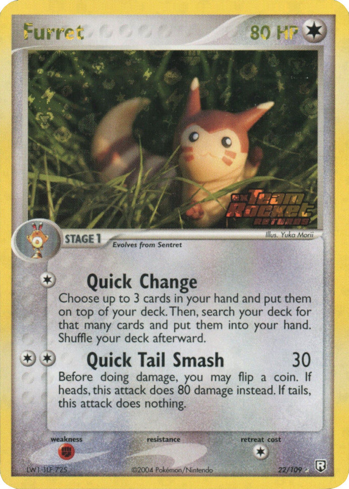 Furret (22/109) (Stamped) [EX: Team Rocket Returns] | Rock City Comics