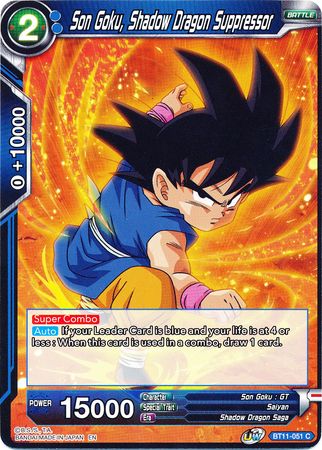 Son Goku, Shadow Dragon Suppressor [BT11-051] | Rock City Comics