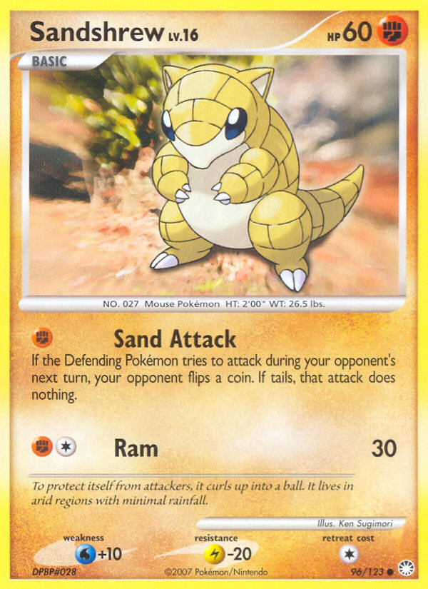 Sandshrew (96/123) [Diamond & Pearl: Mysterious Treasures] | Rock City Comics