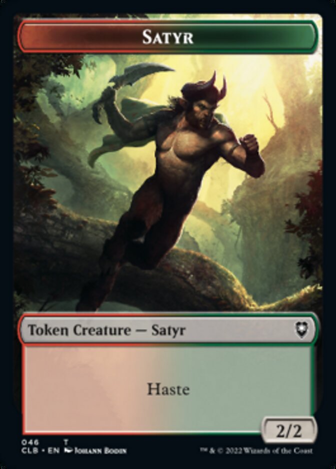 Satyr // Beast Double-sided Token [Commander Legends: Battle for Baldur's Gate Tokens] | Rock City Comics