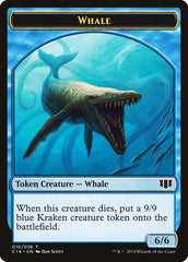 Whale // Zombie (011/036) Double-sided Token [Commander 2014 Tokens] | Rock City Comics