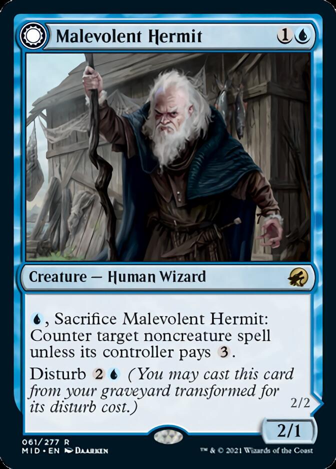 Malevolent Hermit // Benevolent Geist [Innistrad: Midnight Hunt] | Rock City Comics