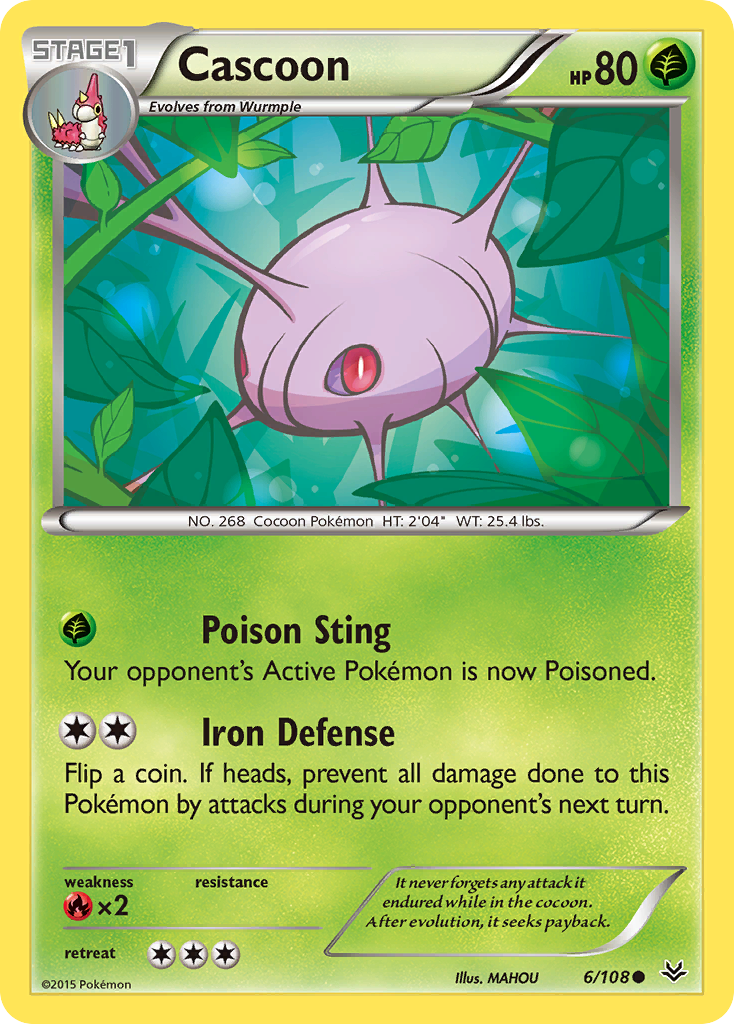 Cascoon (6/108) [XY: Roaring Skies] | Rock City Comics