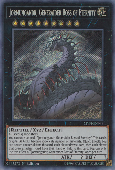 Jormungandr, Generaider Boss of Eternity [MYFI-EN033] Secret Rare | Rock City Comics