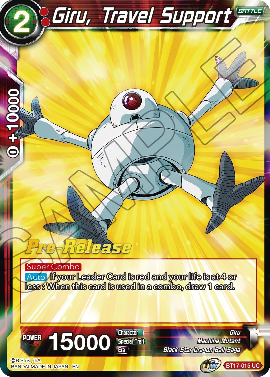 Giru, Travel Support (BT17-015) [Ultimate Squad Prerelease Promos] | Rock City Comics