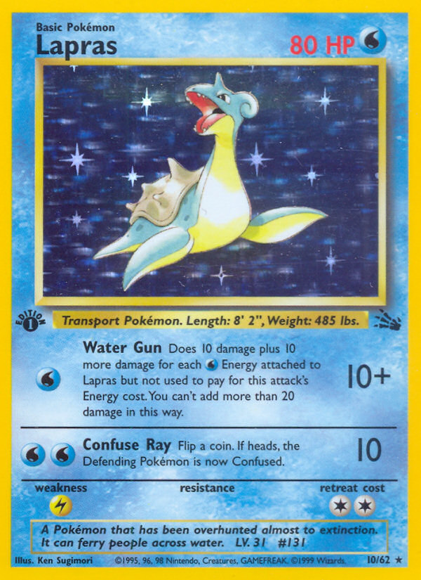 Lapras (10/62) [Fossil 1st Edition] | Rock City Comics