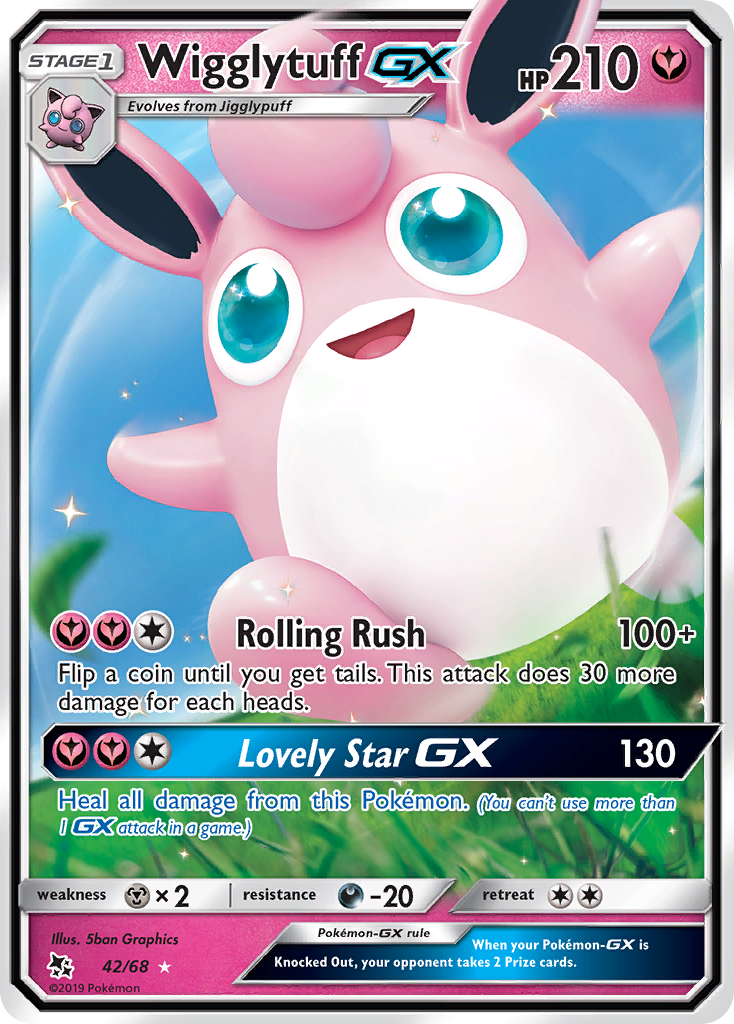 Wigglytuff GX (42/68) [Sun & Moon: Hidden Fates] | Rock City Comics