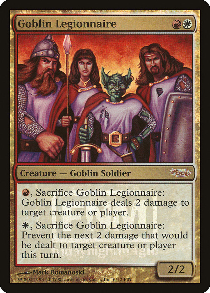 Goblin Legionnaire [Friday Night Magic 2007] | Rock City Comics