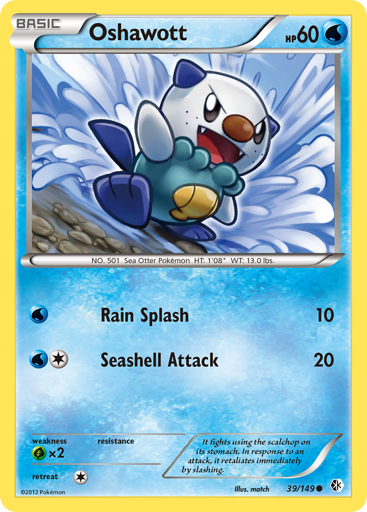 Oshawott (39/149) [Black & White: Boundaries Crossed] | Rock City Comics