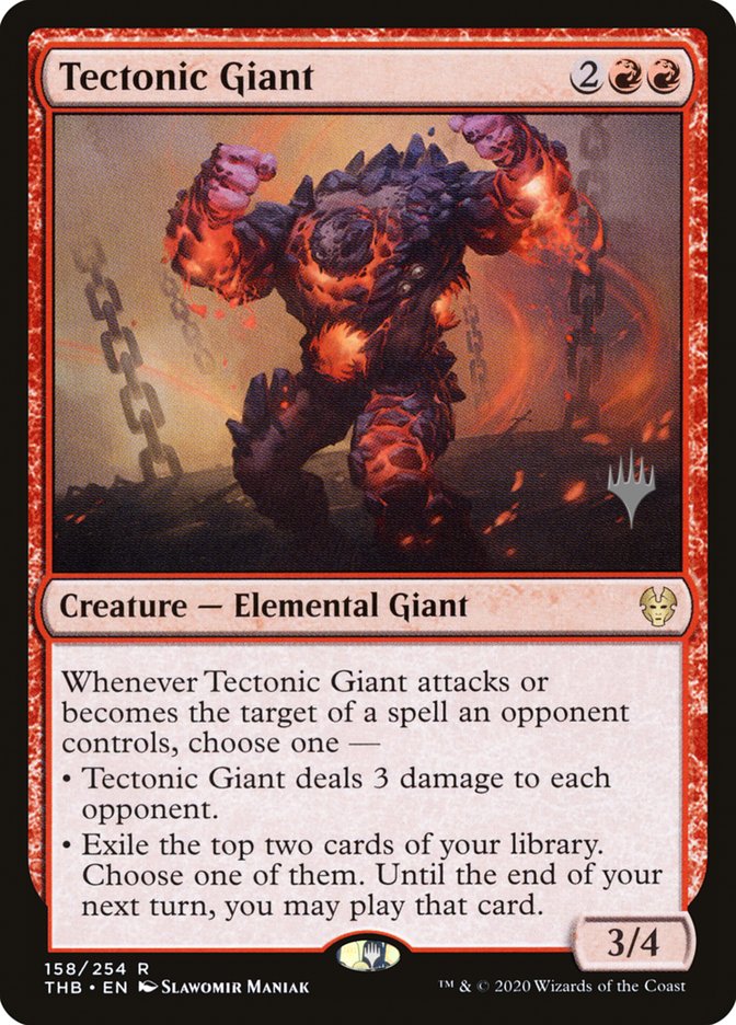 Tectonic Giant (Promo Pack) [Theros Beyond Death Promos] | Rock City Comics