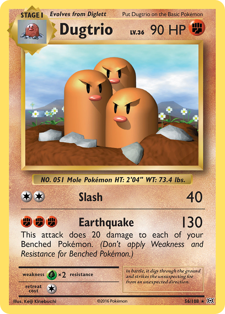 Dugtrio (56/108) [XY: Evolutions] | Rock City Comics