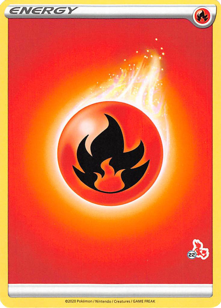 Fire Energy (Cinderace Stamp #22) [Battle Academy 2022] | Rock City Comics