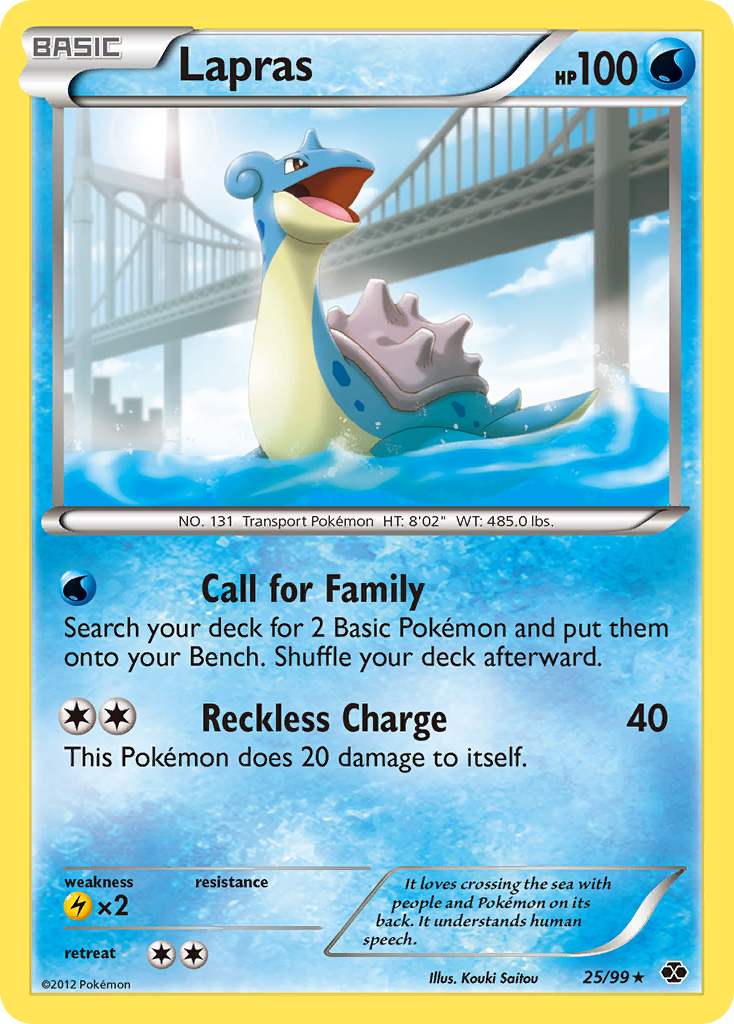 Lapras (25/99) [Black & White: Next Destinies] | Rock City Comics