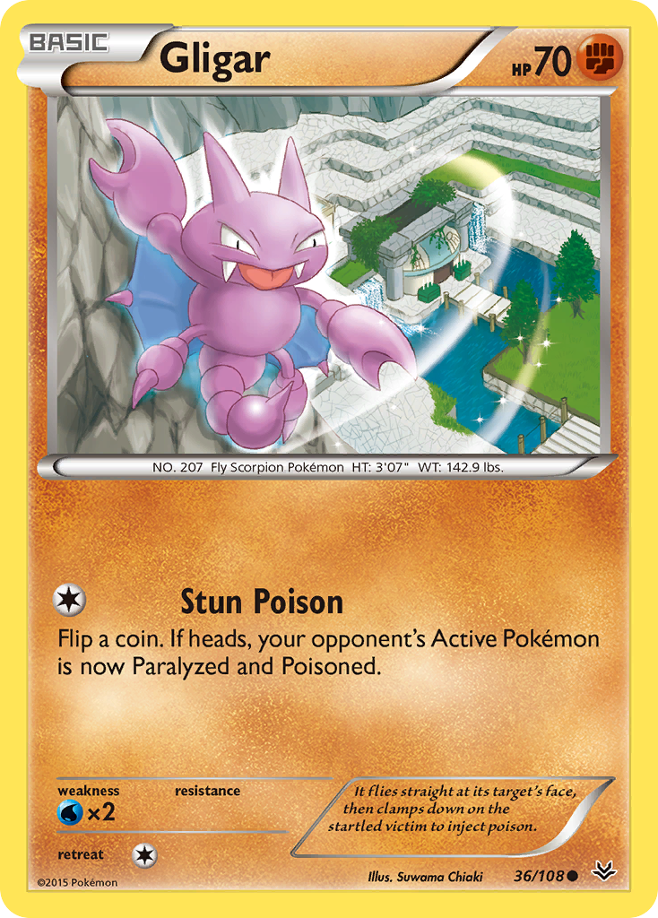 Gligar (36/108) [XY: Roaring Skies] | Rock City Comics