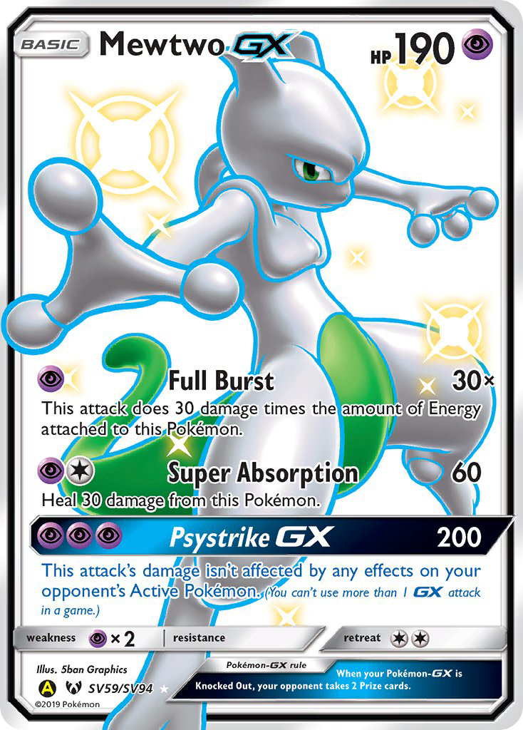 Mewtwo GX (SV59/SV94) [Sun & Moon: Hidden Fates - Shiny Vault] | Rock City Comics