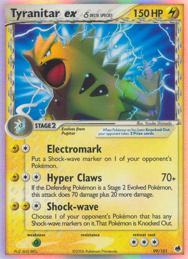 Tyranitar ex (99/101) (Delta Species) [EX: Dragon Frontiers] | Rock City Comics