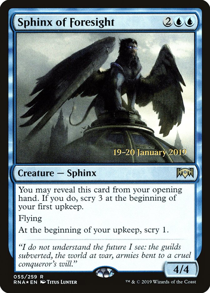 Sphinx of Foresight [Ravnica Allegiance Prerelease Promos] | Rock City Comics