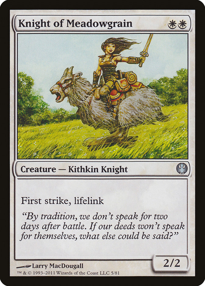 Knight of Meadowgrain [Duel Decks: Knights vs. Dragons] | Rock City Comics