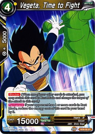 Vegeta, Time to Fight (Starter Deck - Rising Broly) [SD8-08] | Rock City Comics