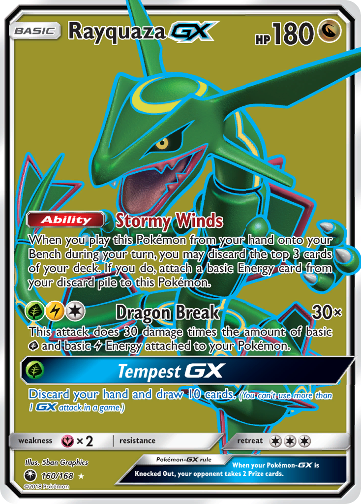 Rayquaza GX (160/168) [Sun & Moon: Celestial Storm] | Rock City Comics