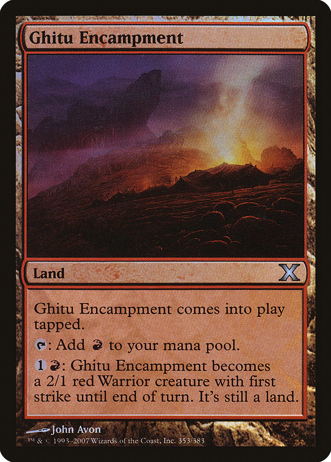 Ghitu Encampment (Premium Foil) [Tenth Edition] | Rock City Comics
