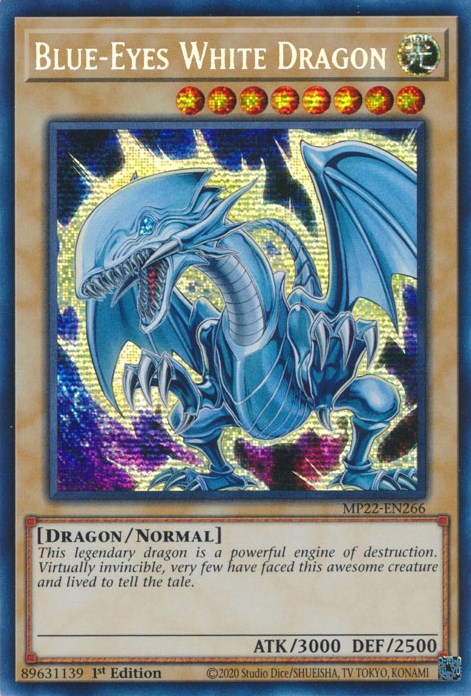 Blue-Eyes White Dragon [MP22-EN266] Prismatic Secret Rare | Rock City Comics