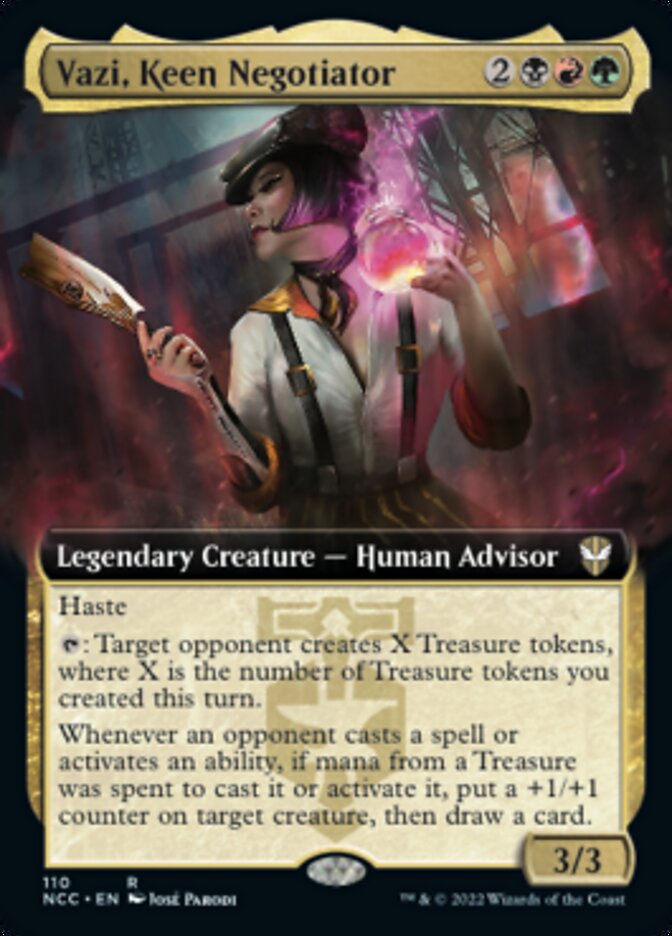 Vazi, Keen Negotiator (Extended Art) [Streets of New Capenna Commander] | Rock City Comics