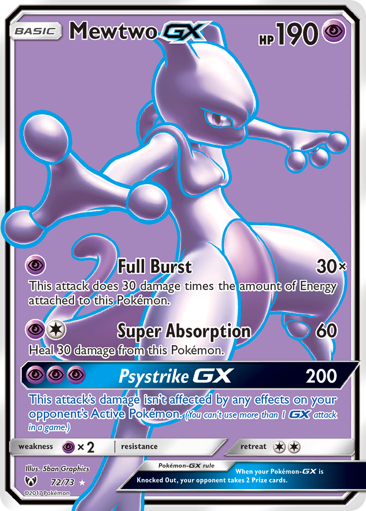 Mewtwo GX (72/73) [Sun & Moon: Shining Legends] | Rock City Comics