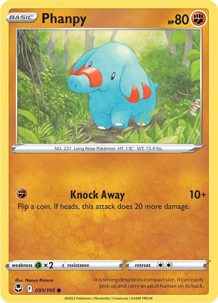 Phanpy (091/195) [Sword & Shield: Silver Tempest] | Rock City Comics