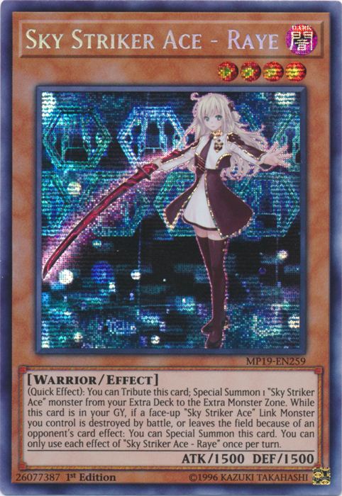 Sky Striker Ace - Raye [MP19-EN259] Prismatic Secret Rare | Rock City Comics