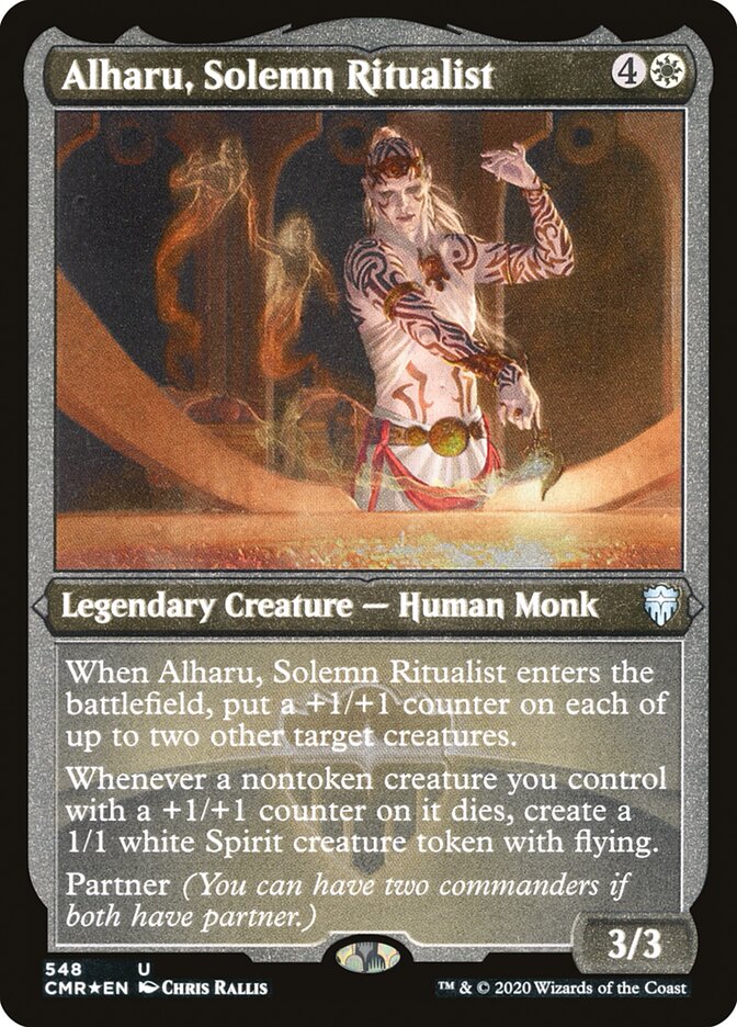 Alharu, Solemn Ritualist (Etched) [Commander Legends] | Rock City Comics