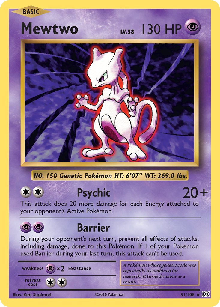 Mewtwo (51/108) (Theme Deck Exclusive) [XY: Evolutions] | Rock City Comics