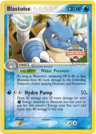 Blastoise (14/100) (National Championship Promo) [EX: Crystal Guardians] | Rock City Comics