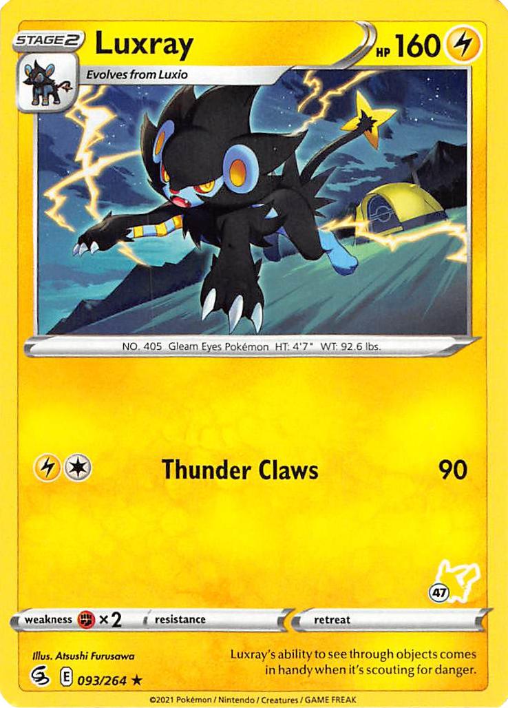 Luxray (093/264) (Pikachu Stamp #47) [Battle Academy 2022] | Rock City Comics