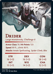 Drider Art Card [Dungeons & Dragons: Adventures in the Forgotten Realms Art Series] | Rock City Comics