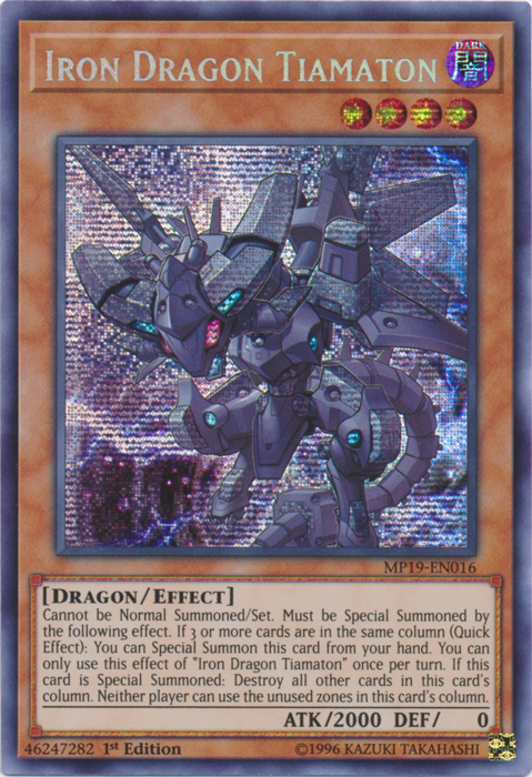 Iron Dragon Tiamaton [MP19-EN016] Prismatic Secret Rare | Rock City Comics