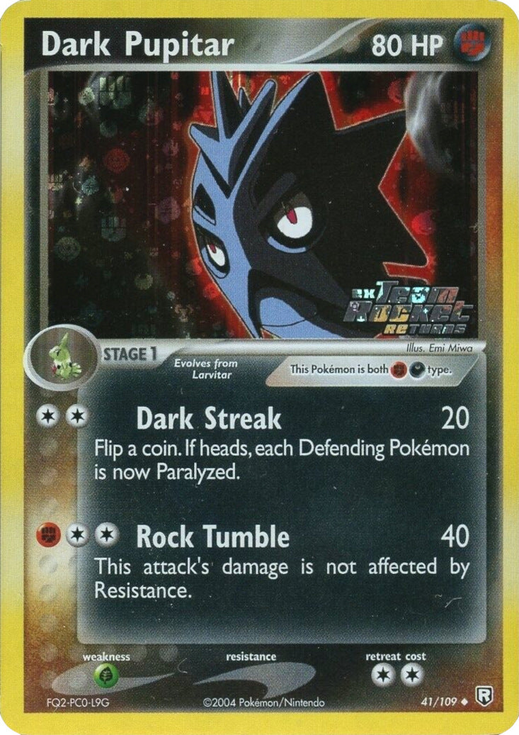 Dark Pupitar (41/109) (Stamped) [EX: Team Rocket Returns] | Rock City Comics