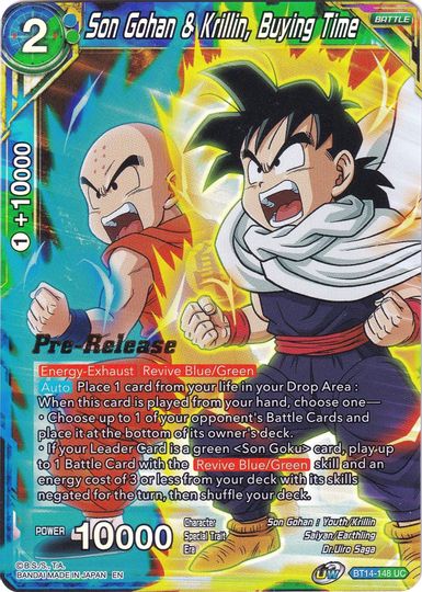 Son Gohan & Krillin, Buying Time (BT14-148) [Cross Spirits Prerelease Promos] | Rock City Comics