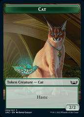 Cat // Rhino Warrior Double-sided Token [Streets of New Capenna Tokens] | Rock City Comics