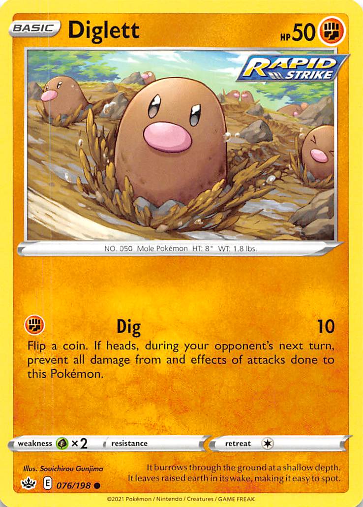 Diglett (076/198) [Sword & Shield: Chilling Reign] | Rock City Comics