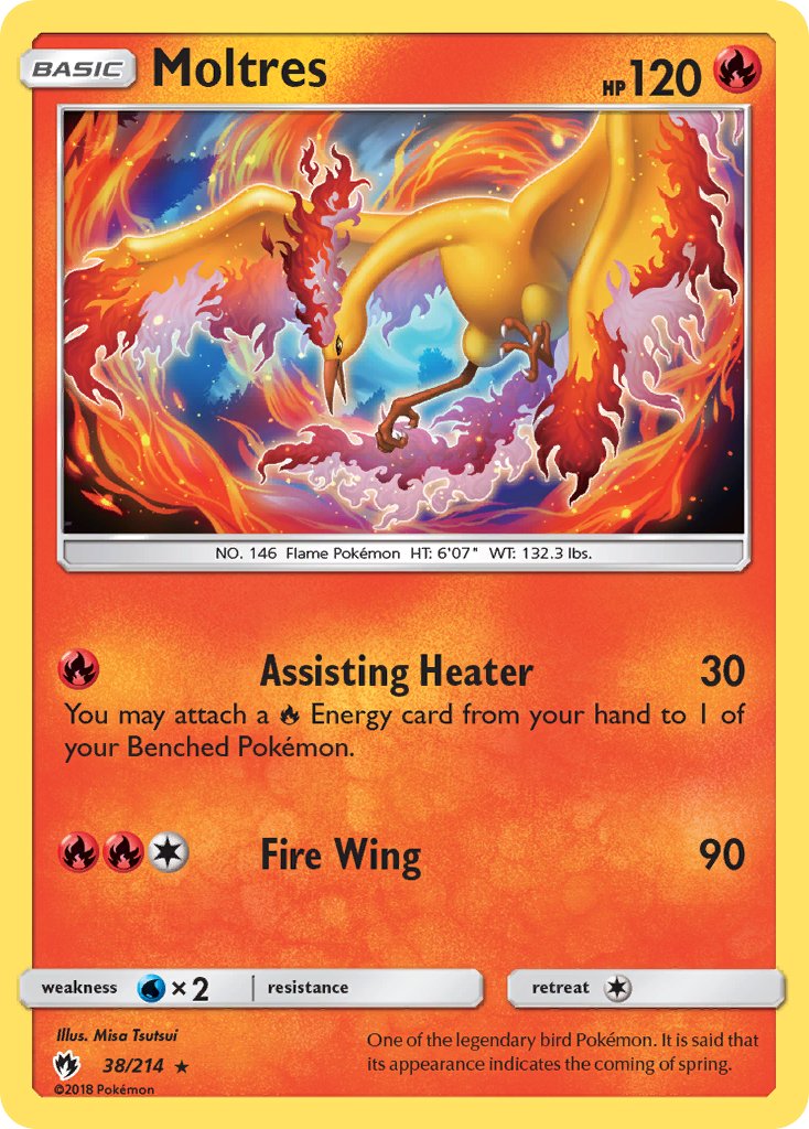 Moltres (38/214) (Let's Play, Eevee) Cracked Ice Holo) (Theme Deck Exclusive) [Sun & Moon: Lost Thunder] | Rock City Comics