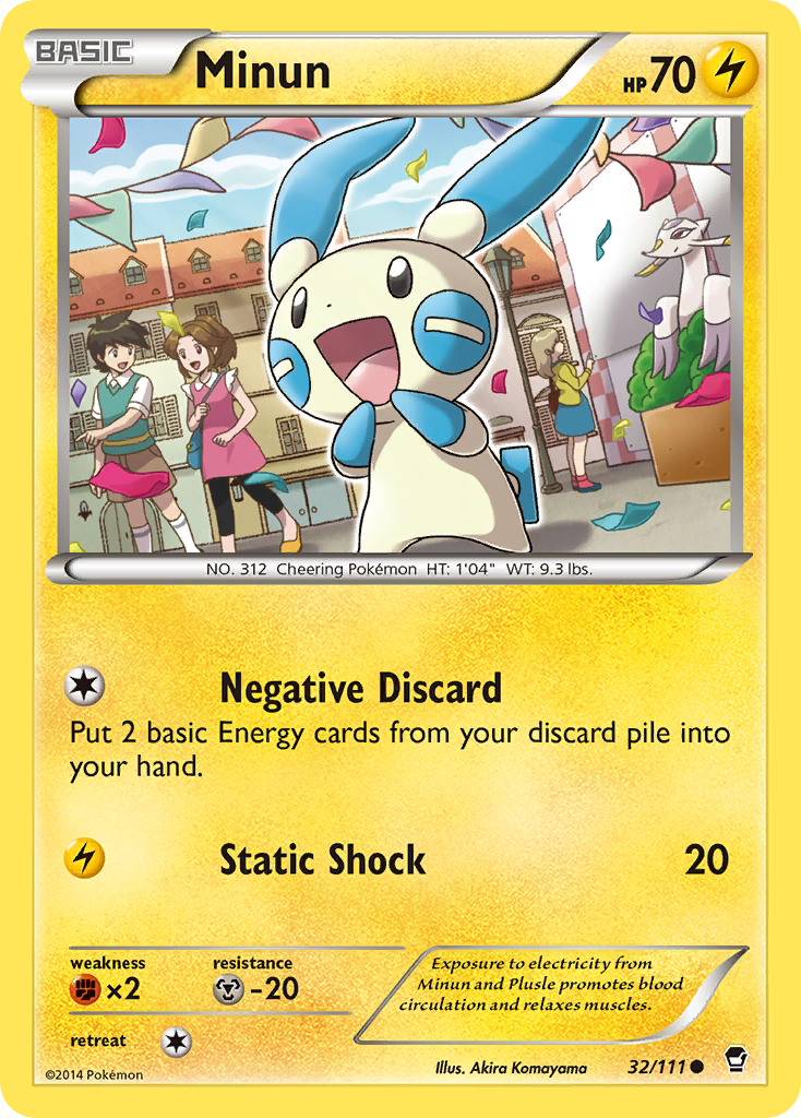 Minun (32/111) [XY: Furious Fists] | Rock City Comics