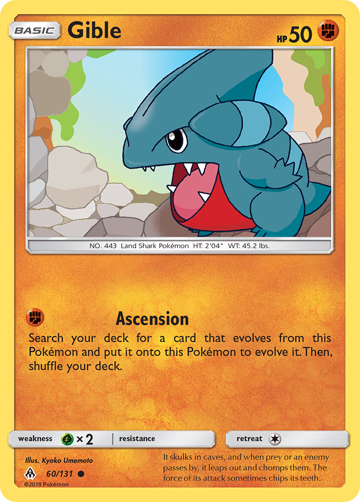 Gible (60/131) [Sun & Moon: Forbidden Light] | Rock City Comics