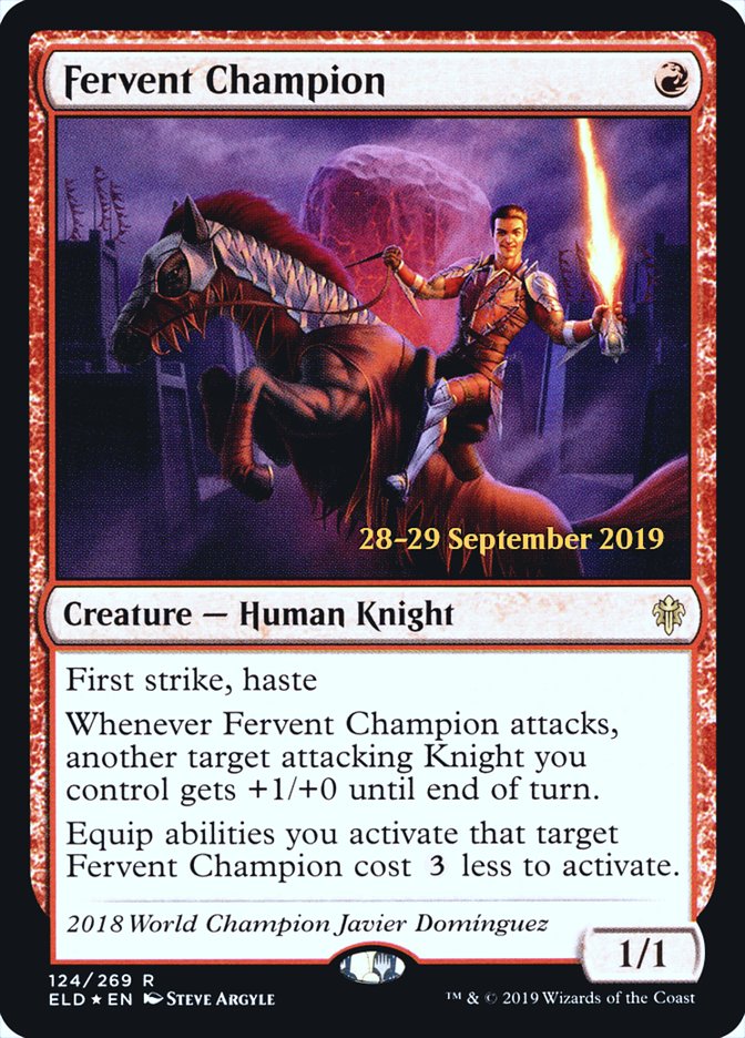 Fervent Champion  [Throne of Eldraine Prerelease Promos] | Rock City Comics