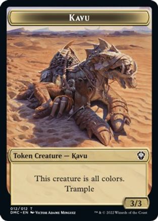 Kavu // Bear Double-sided Token [Dominaria United Commander Tokens] | Rock City Comics