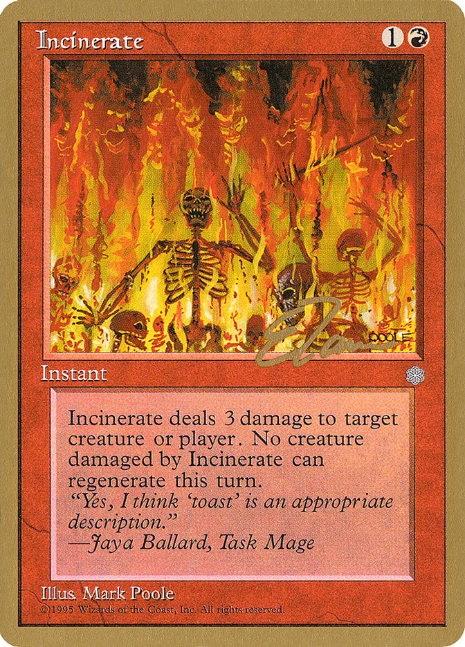 Incinerate (Eric Tam) [Pro Tour Collector Set] | Rock City Comics